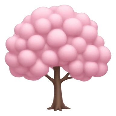 pastel pink tree sticker