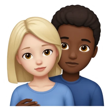 Fille embrassement un garçon noir sticker