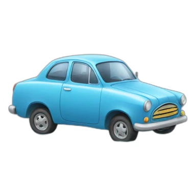 car with water sticker