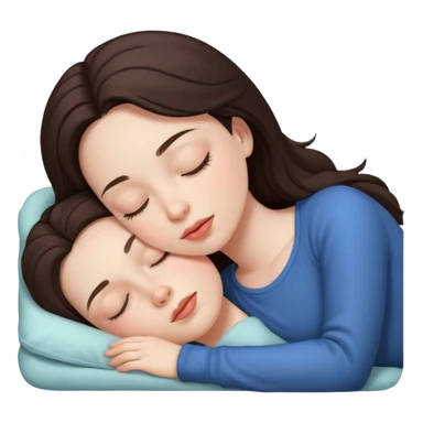 Brunette girl sleeping sticker