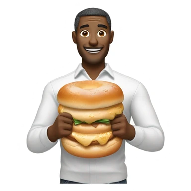 Bagel man stealing vibes  sticker