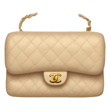 A beige Chanel purse sticker