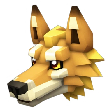 Pixelmon Minecraft Moawolf Head Skin sticker