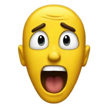 A yellow emoji dude screaming but fixed sticker