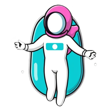Silver capsule levitating among bright shining particles, with a translucent shield floating over an ethereal immune defense figure and a radiant thyroid gland in the background sticker