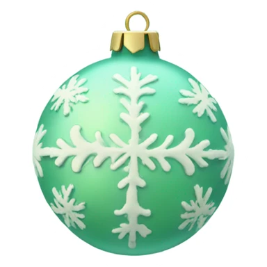 Pastel Green ornament with winter pin  sticker