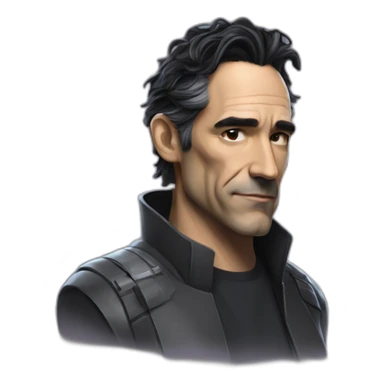 Ben Chaplin as cyberpunk hacker sticker