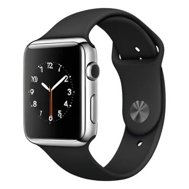 Black Apple Watch  sticker