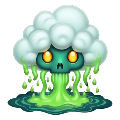 a poisonous cloud of gas, dark swamp color sticker