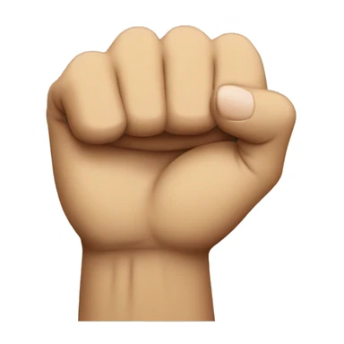 closed fist with only smallest finger half closed sticker