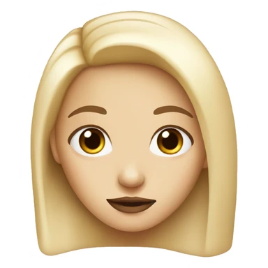 Blond girl with dark Brown eyes and with little mole NEXT to her lips  sticker