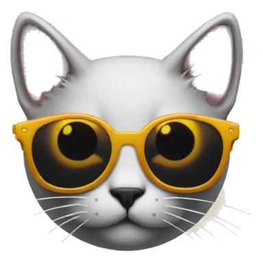 cat with sunglasses in solar eclipse sticker
