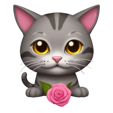 gato con moño rosa sticker