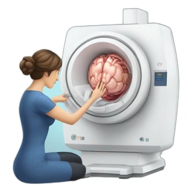 Posh-Radiologist-performing-breast-mri-to-woman sticker