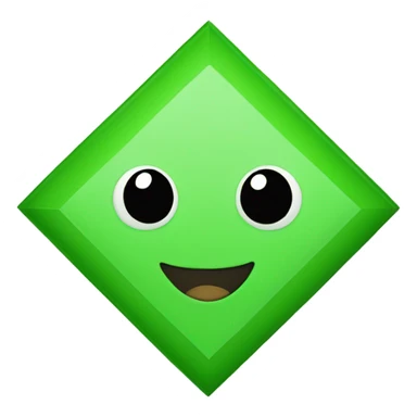 Green rhombus sticker