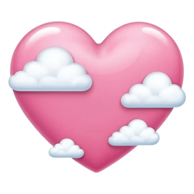 pink heart + cloud emoji sticker