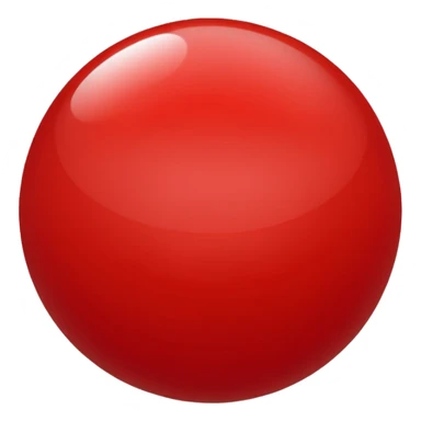 scarlet sphere, vivid hot red sticker