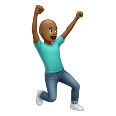 Homme qui fait un dab sticker