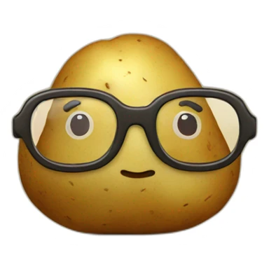 potato with glasses sticker