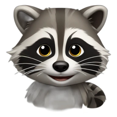 Raccoon in italy sticker