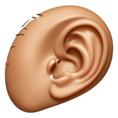 an ear praising God sticker