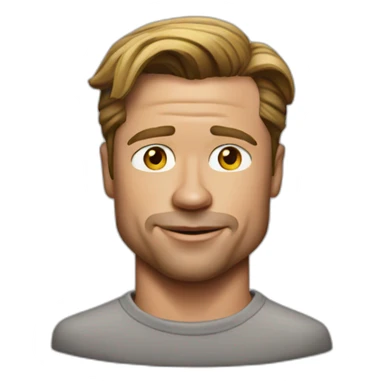 brad pitt realistic sticker