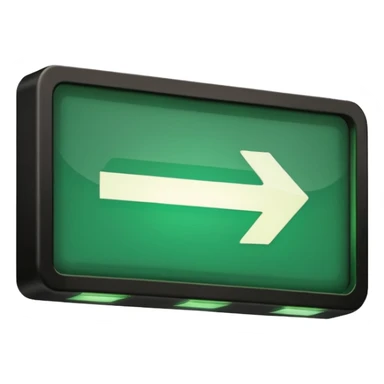 Exit Sign – green arrow sticker