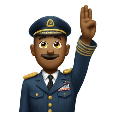 saluting emoji with goofy face sticker