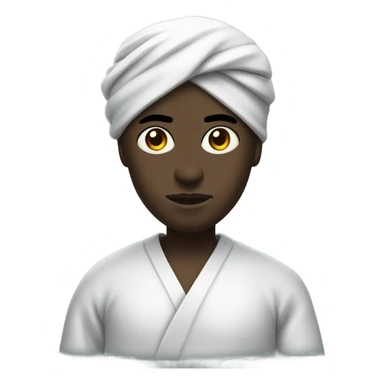 Black person who is Jewish with a turban and robes looks like terminator half human sticker