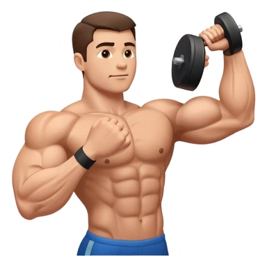 man performing side deltoid exercise sticker