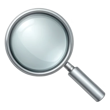 magnifying lens with a download button in the bottom right, no apple symbols or references sticker