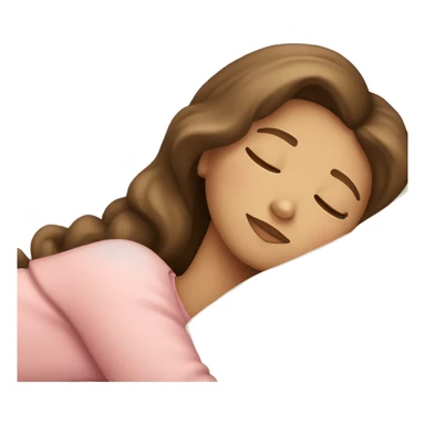 Light brunette girl sleeping sticker