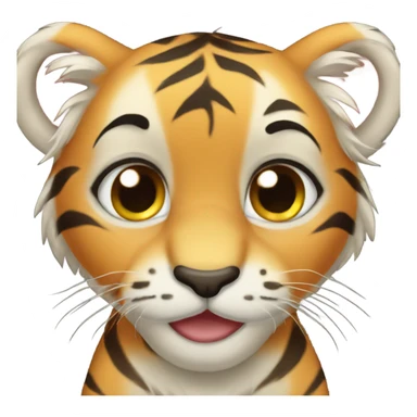 tiger baby lion sticker