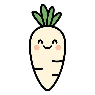 happy daikon sticker