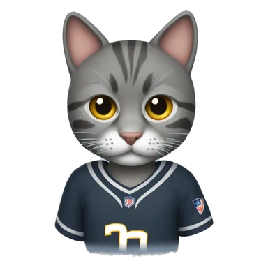 Cat with jersey sticker