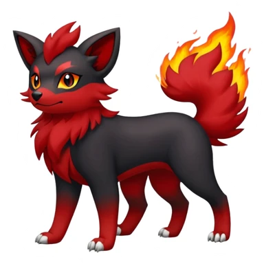 Zorua-Houndour-Fakémon-hybrid-creature (full body)  sticker