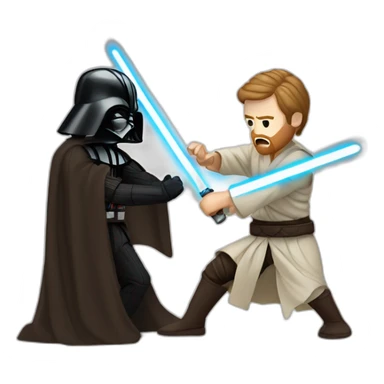 Dark Vador fight Obi-Wan Kenobi sticker
