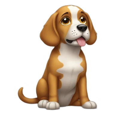 Dog waiting  sticker