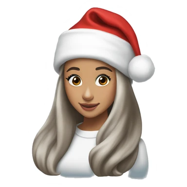 ariana grande with santa hat sticker