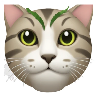 Cat with a Christmas tree  sticker