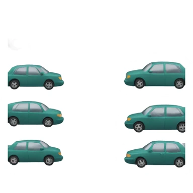 two cars in distance sticker