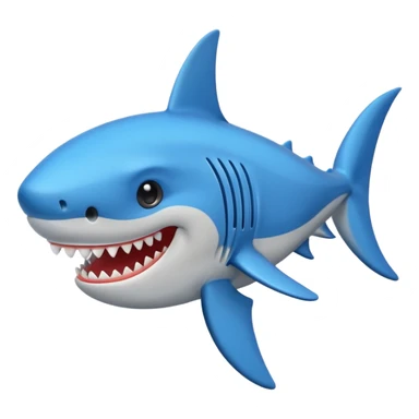 Tiburón con tenis azules sticker