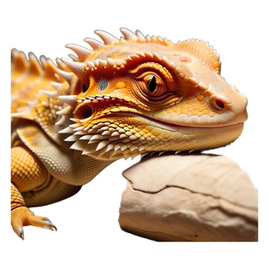 Meme-Worthy Cute Sleeping Bearded Dragon Portrait Emoji, Head resting peacefully with a contented smile, showcasing a delightfully robust build and a luxuriously soft scaled hide in warm earthy tones, eyes shut in a serene, restful nap, Simplified yet hilariously adorable features, highly detailed, glowing with a soft, drowsy light, high shine, relaxed and utterly lovable, stylized with an air of playful laziness, bright and heartwarming, soft glowing outline, capturing the essence of a comically sleepy dragon, so meme‐worthy it feels like it could instantly become the next viral sensation of adorable reptilian slumber! sticker