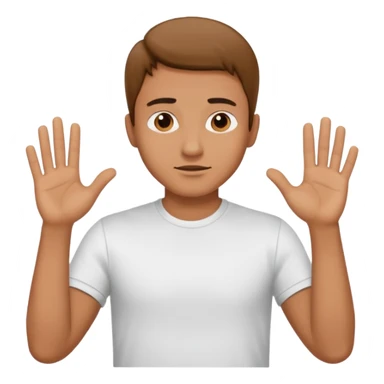 man gesturing "NO" with his hands  sticker