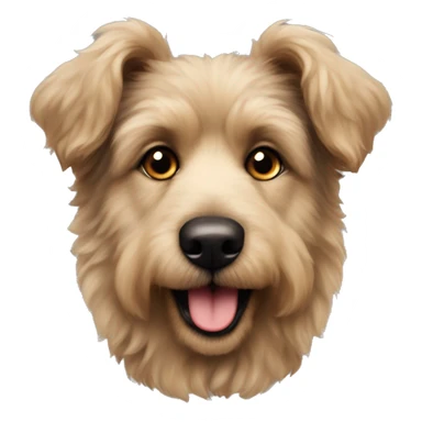 Fluffy German Shepard poodle mix dog sticker