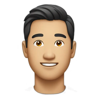 Handsome bold asian guy sticker