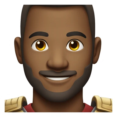 warrior smile face man sticker