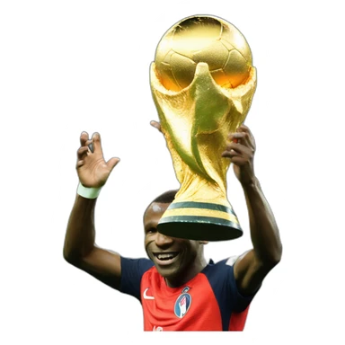 Macron soulevant la coupe du monde sticker