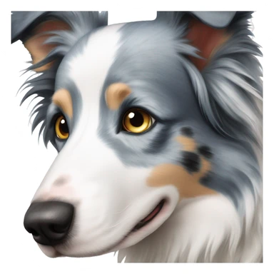 Blue merle border collie dog eyes blue sticker