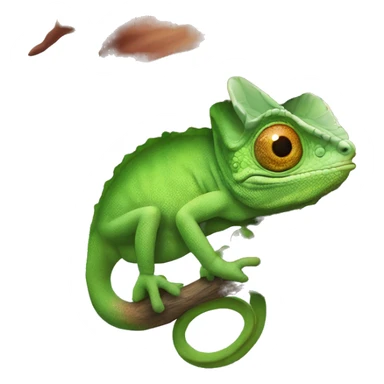 chameleon with witches hat sticker